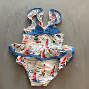 Classic Whimsy Sailboat Bow 4T Swimsuit
